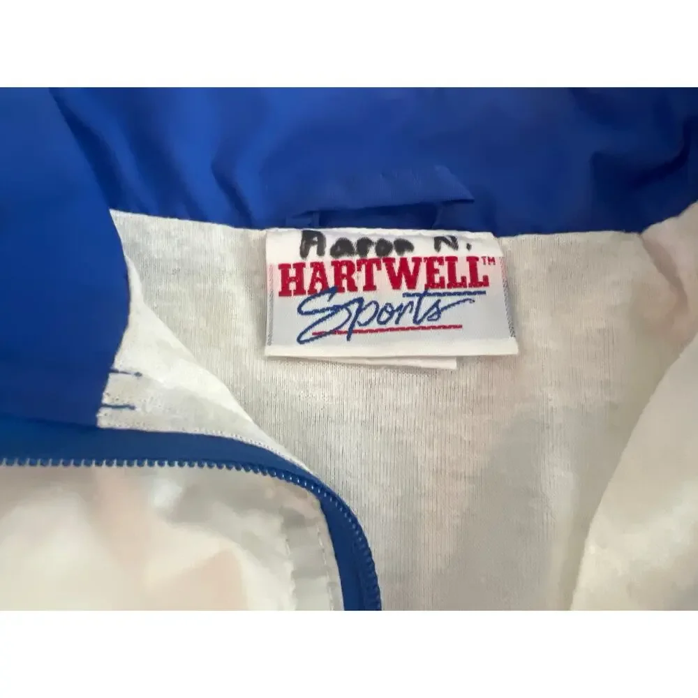 Vintage Hartwell Sports Blue Windbreaker Bomber Jacket Daytona Speedway Youth S